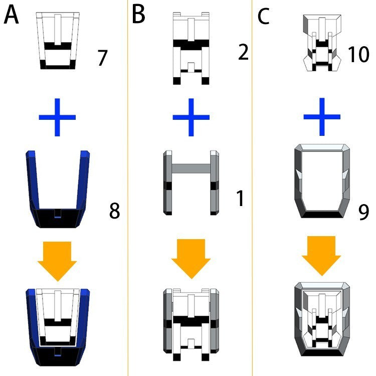 ANUBIS 3D print detail upgrade parts GP015 parts fit for RG boost in the kits