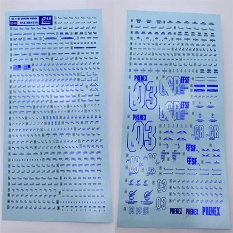 DL DAlibabaN Water slide decal MG Freedom Justice Turn Red Frame Sazabi DX NT-1 Phenex