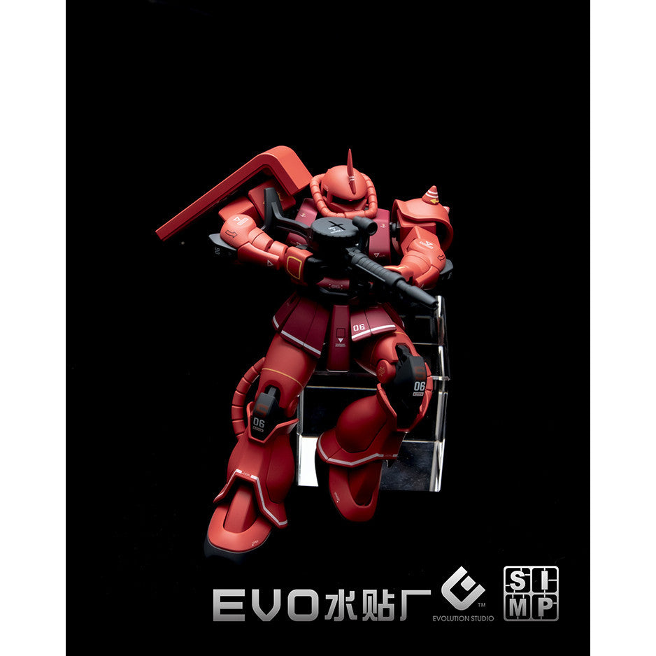 20250721 EVO HGUC char's zaku Water Slide Decal HG234 Fluo Water Slide Decal EVOHG017