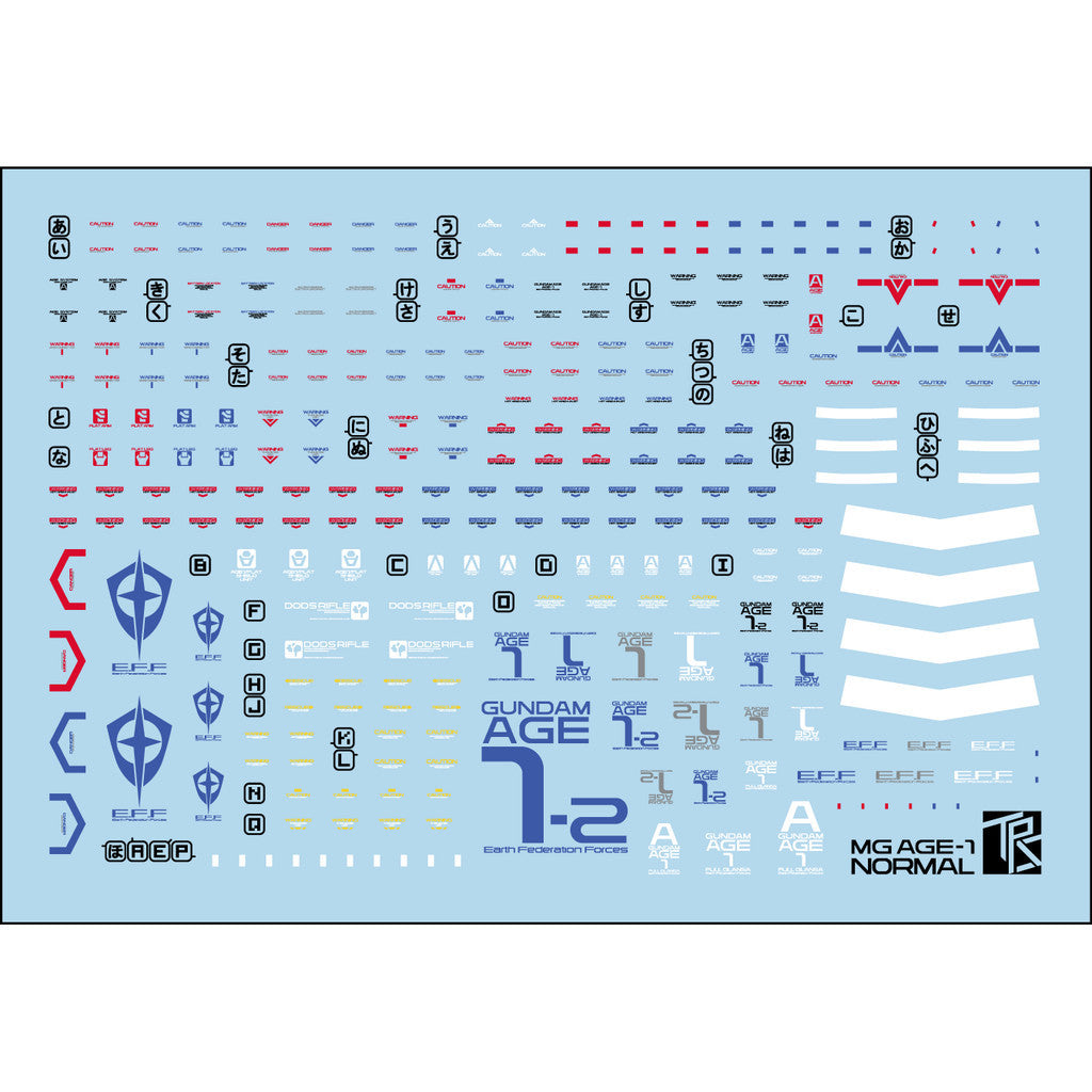 Transamsphere TRS MG 1/100 AGE-1 NORMAL + AGE1-2 Water Slide Decal TRSMG017