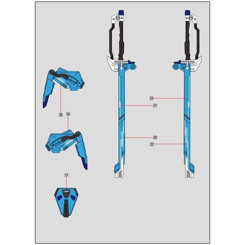 1010 Water Slide Decal MG 1/100 MB GAT-X105 Strike Swor d Launcher Series 1010MG022