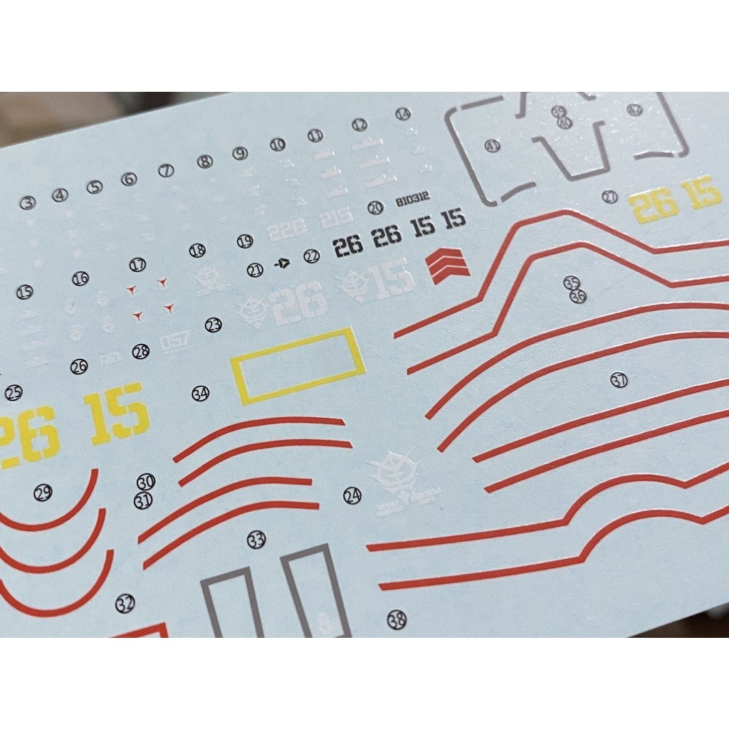 20250722 XUEYAN XY / SNOW FLAME HG-31 GTO HG Sandrock Zaku II Zaku 2 Fluorescence Water slide decal