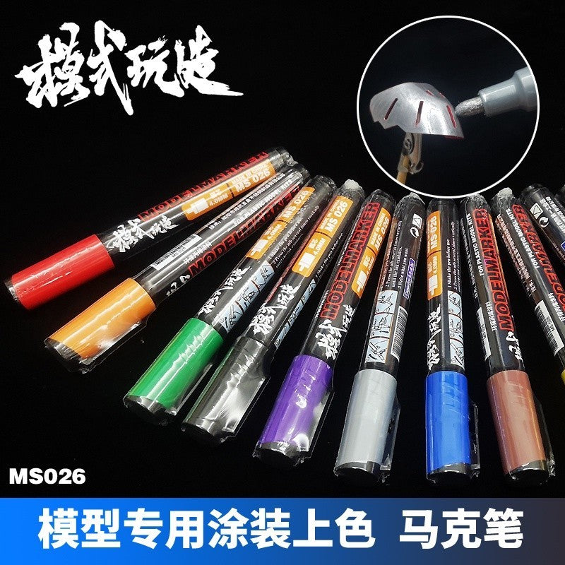 MOSHI M.S. MS026 Model Painting Touch Up Color Marker Pen Paintbrush