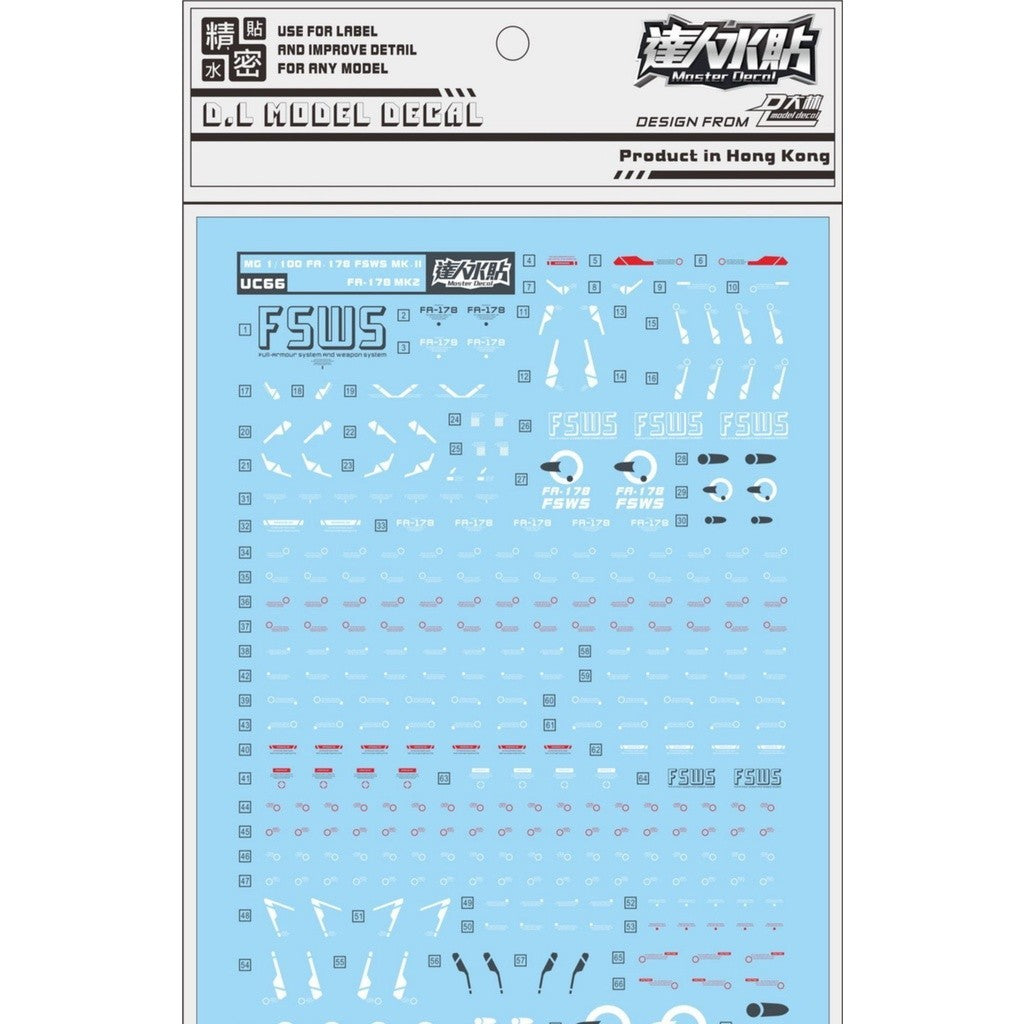 DL DALIN UC66 8815 MG FA-178 MK 2 MK II Water slide decal