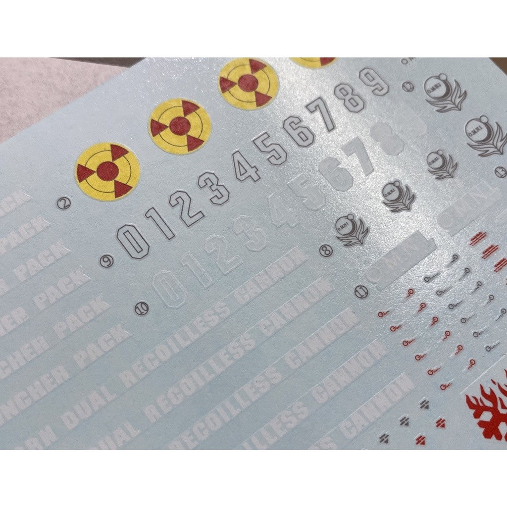 20250722 XUEYAN XY / SNOW FLAME HG-43 Windam Dagger L Expansion Set Fluorescence  High-Accuracy Water slide decal