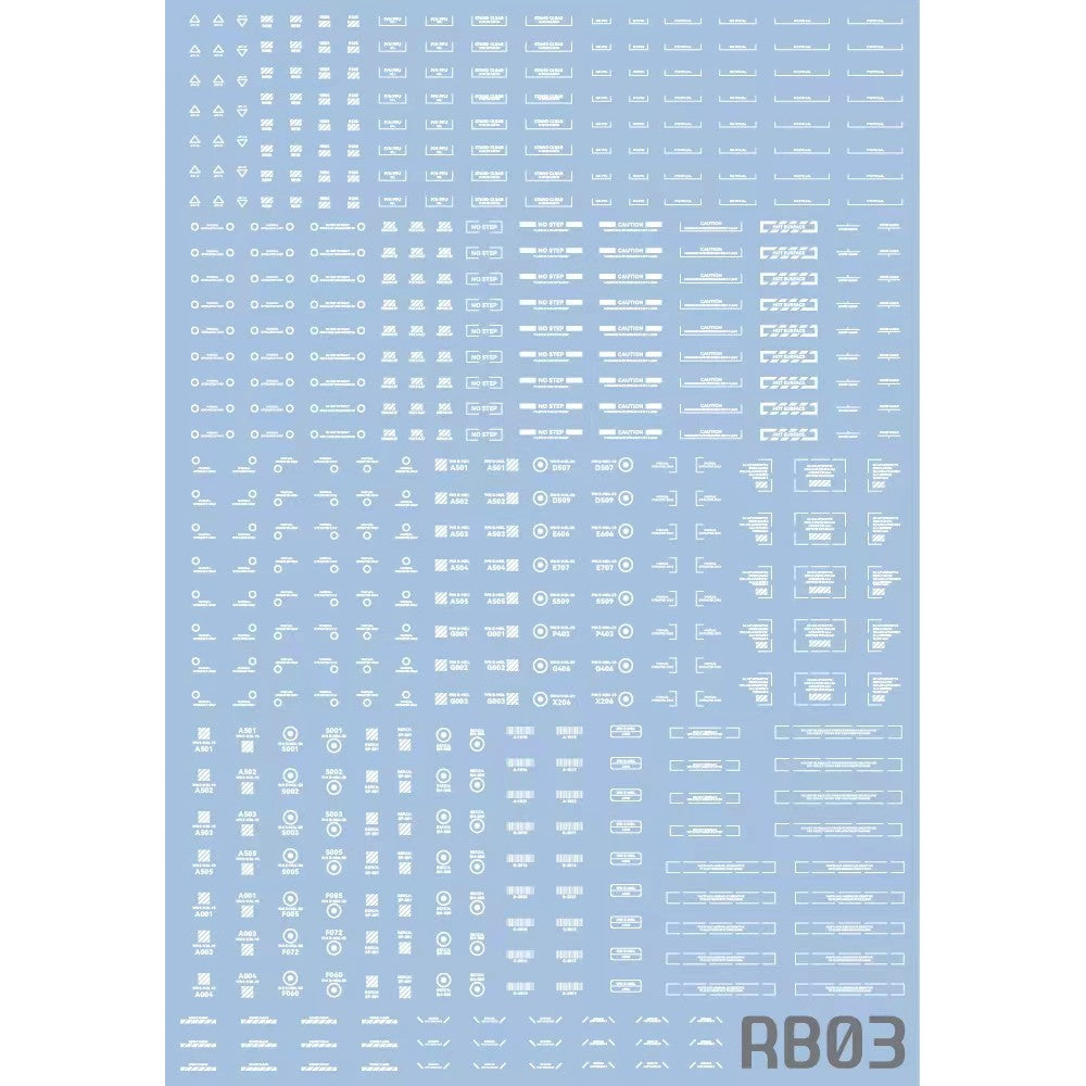 AMAX Water Slide Decal HIQ RB03 Warning Sign detail AMAXRB03001 AMAXRB03002 AMAXRB03003 AMAXRB03004