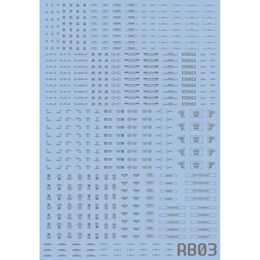 AMAX Water Slide Decal HIQ RB03 Warning Sign detail AMAXRB03001 AMAXRB03002 AMAXRB03003 AMAXRB03004
