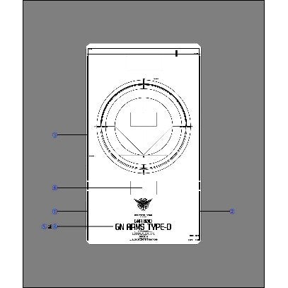 1010 Water Slide Decal MB GNR-001E/D GN Arms Type E / D Stand 1010MG035 1010MG036