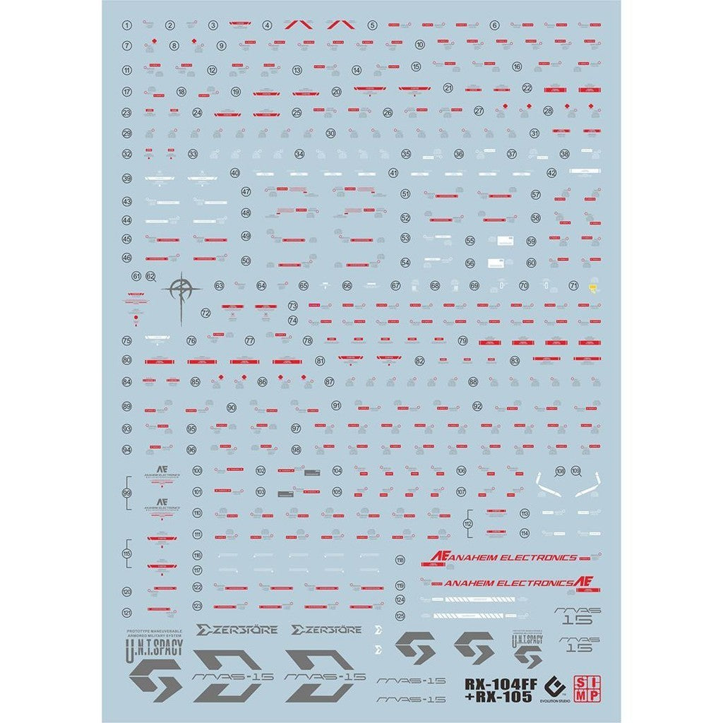20250721 EVO HG 1/144 XI VS Penelope Fluo Water Slide Decal EVOHG019