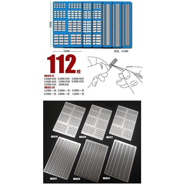 MOSHI M.S. MX019-MX024 Military Model Etching Detail Parts