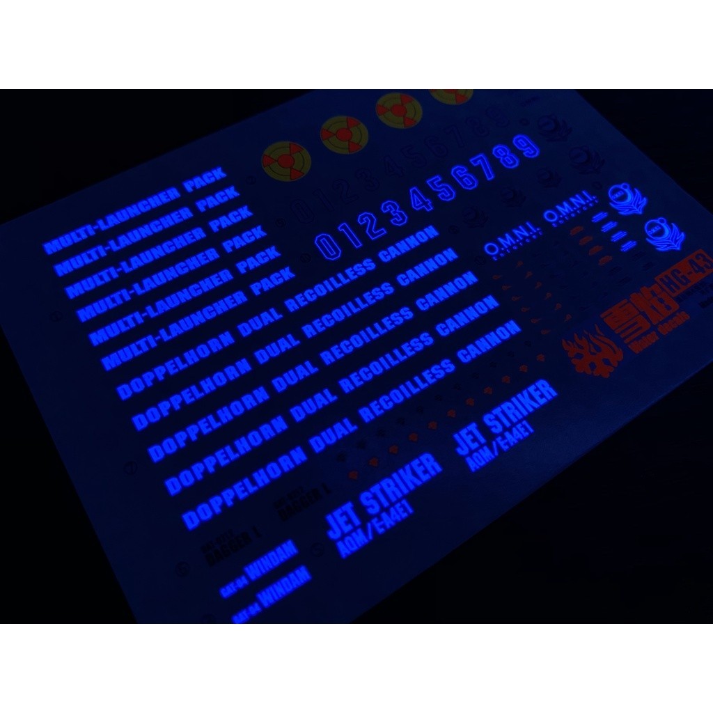 20250722 XUEYAN XY / SNOW FLAME HG-43 Windam Dagger L Expansion Set Fluorescence  High-Accuracy Water slide decal