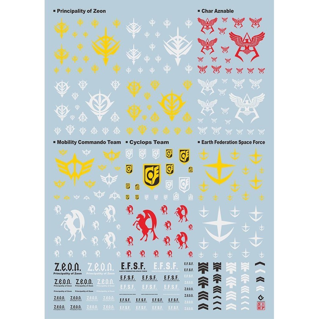 20250721 EVO 0079 Federation Zeon LOGO Sign Water Slide Decal EVOSP004