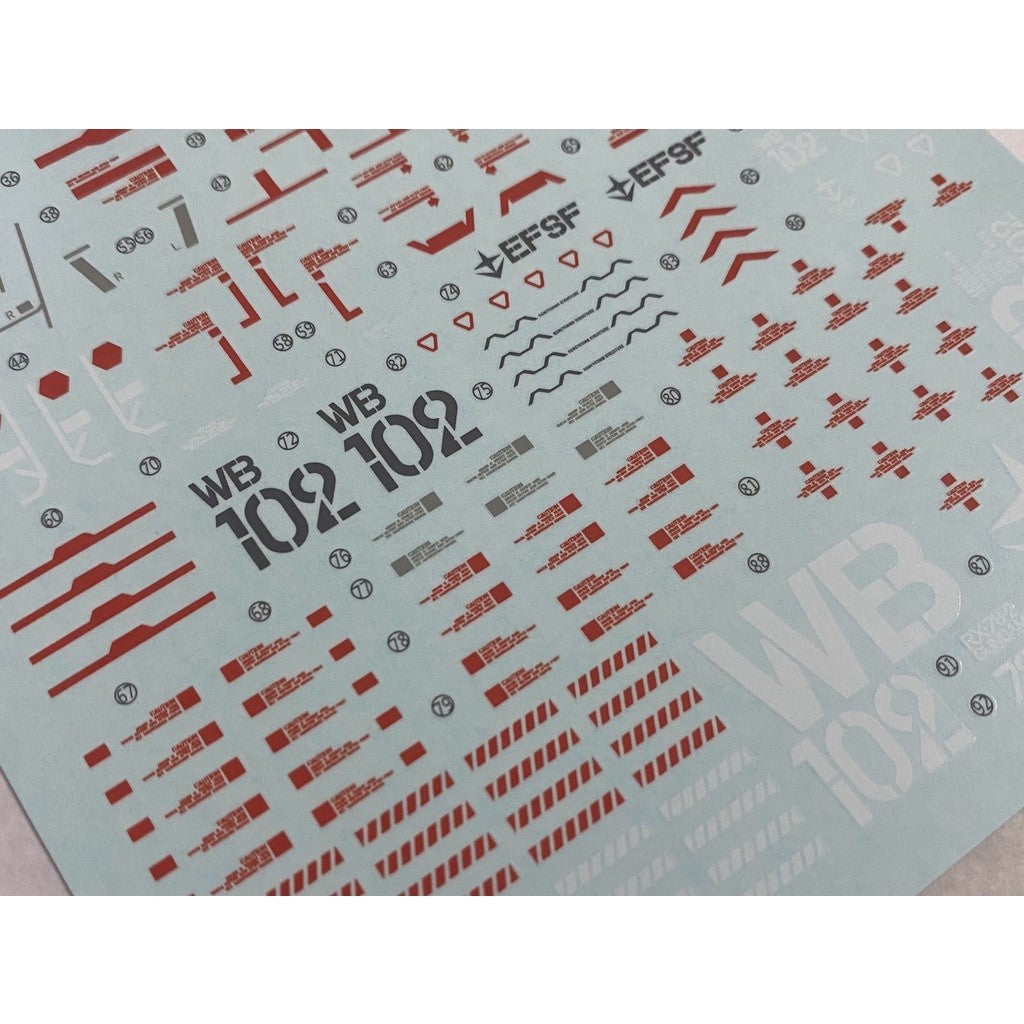 20250722 XUEYAN XY / SNOW FLAME PGU-X01 PG RX-78-2  RX-78    2.0 Fluorescence Water slide decal