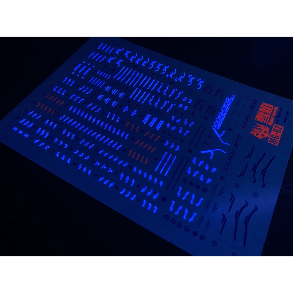 20250722 XUEYAN XY / SNOW FLAME MG-62 1/100 Deathscythe  Fluorescence Water slide decal