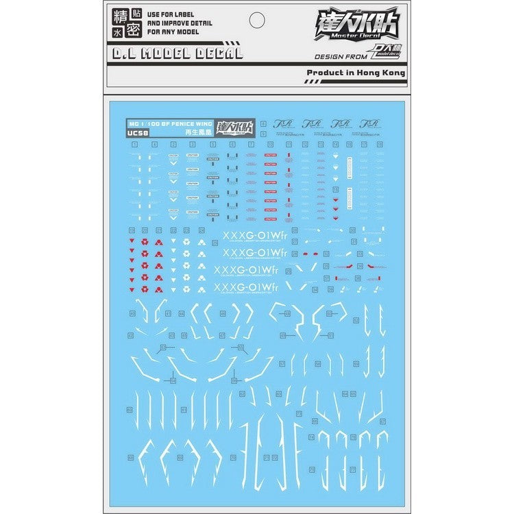DL DALIN Water slide decal UC58 MG BF Fenice Wing