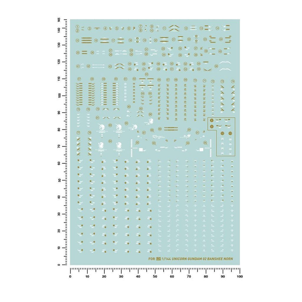 20250722 Artisan's Club RG 1/144 Banshee Norn Gold Coating Water Slide Decal