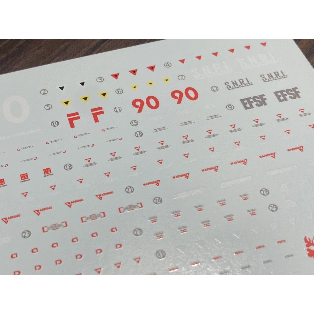 20250722 XUEYAN XY / SNOW FLAME Water MG 94 F90 F90E/S F90W 荧光 高精度 Water slide decal