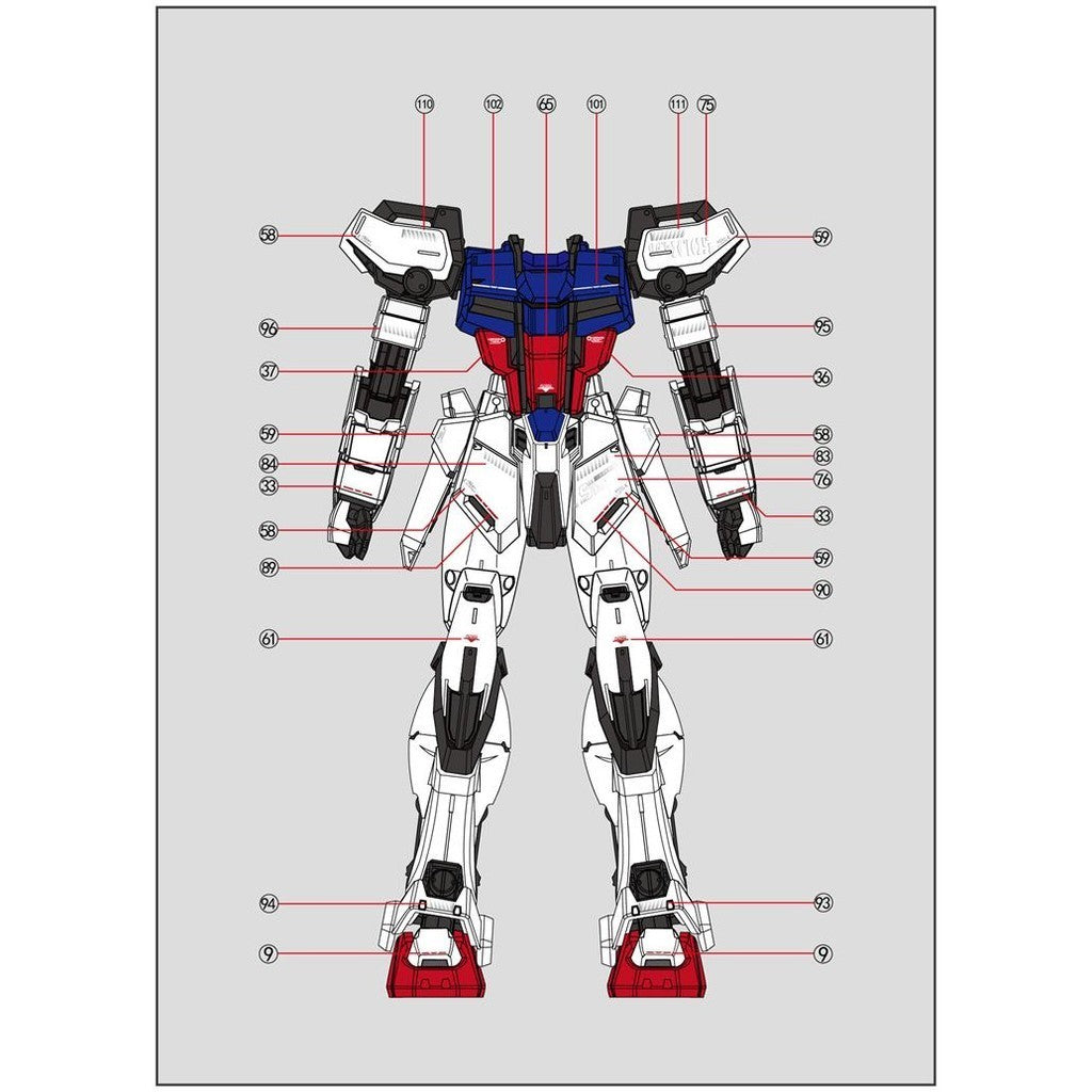 1010 Water Slide Decal MG 1/100 MB GAT-X105 Strike Swor d Launcher Series 1010MG022