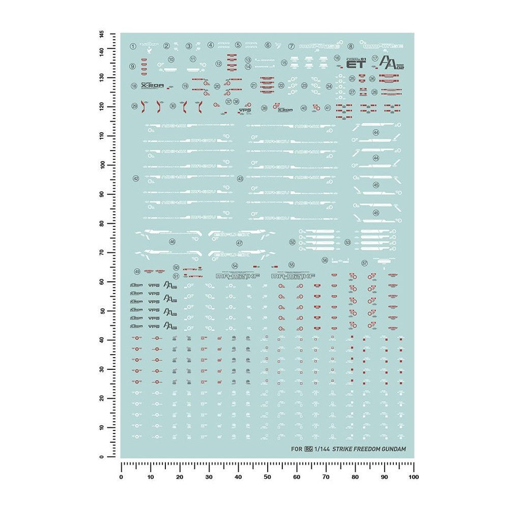 20250722 Artisan's Club RG 144 Strike Freedom Water Slide Decal