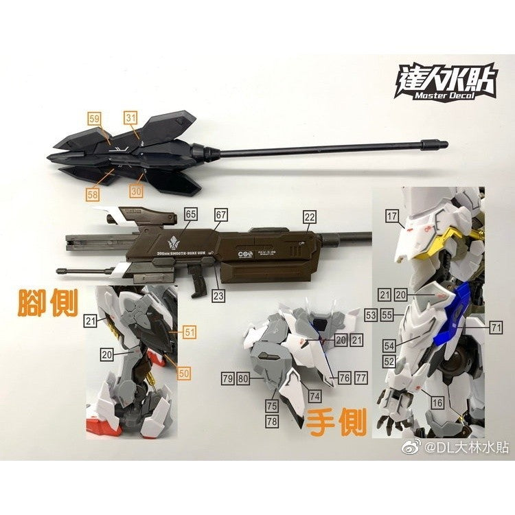 DL DALIN Water slide decal Dalin DL UC63 MG Barbatos Model