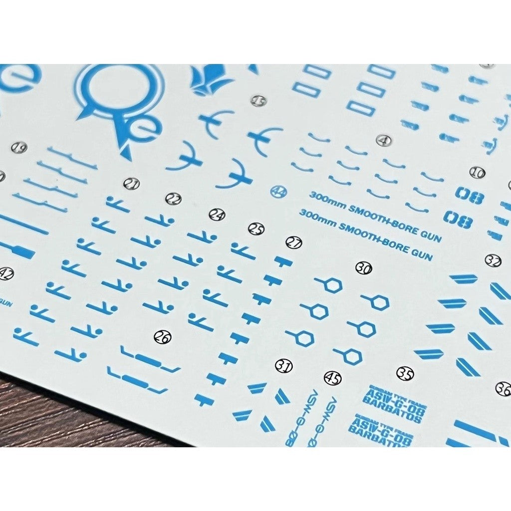 20250722 XUEYAN XY / SNOW FLAME MG 122 Barbatos Fluorescent Blue Water slide decal