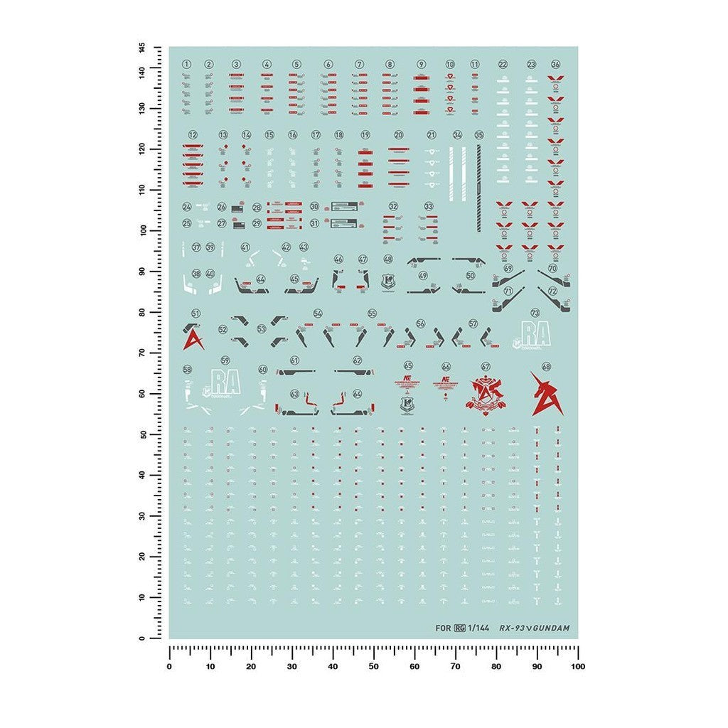20250722 Artisan's Club RG 1/144 RX-93 Nu Water Slide Decal