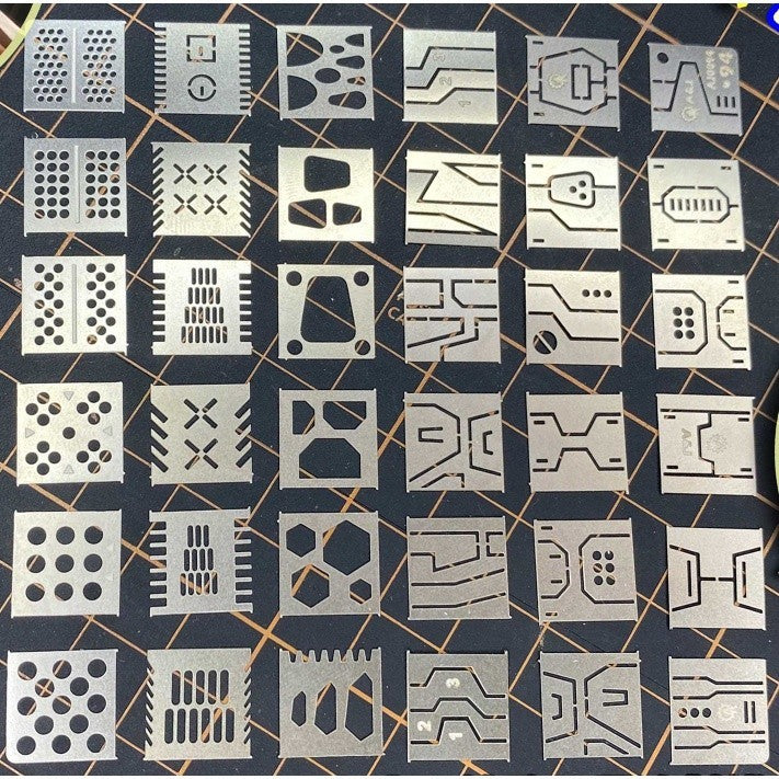 Alexen AJ0094 Dragon Horn Crystal Flake Body Engraving Details Auxiliary Ruler  Model Tool