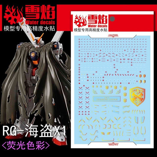 20250722 XUEYAN XY / SNOW FLAME RG 31 Crossbone X1 Fluorescence Water slide decal