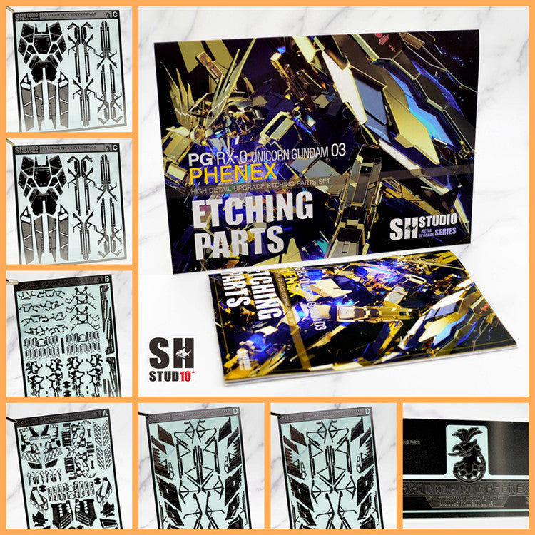 SH STUDIO Upgrade Metal Etching Parts for PG 1/60 Phenex