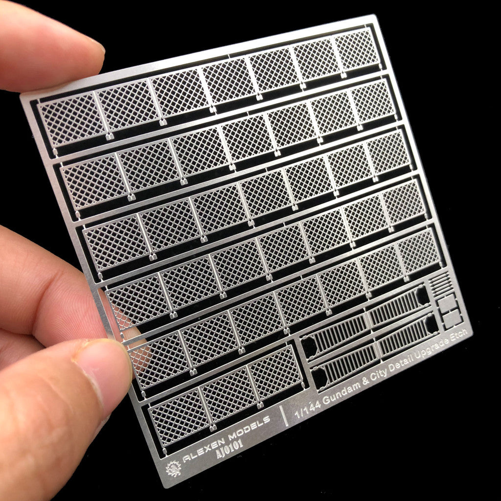 Alexen AJ0100 AJ0101 AJ0102 AJ0103 Etched Sheet for MG HG The Fence of Micro City Scene Garage