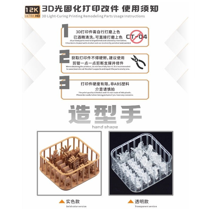 NewC RG 1/144 Shining Styling Hands / Mask / Shoulder Armor Upgrade Parts (Model not included)