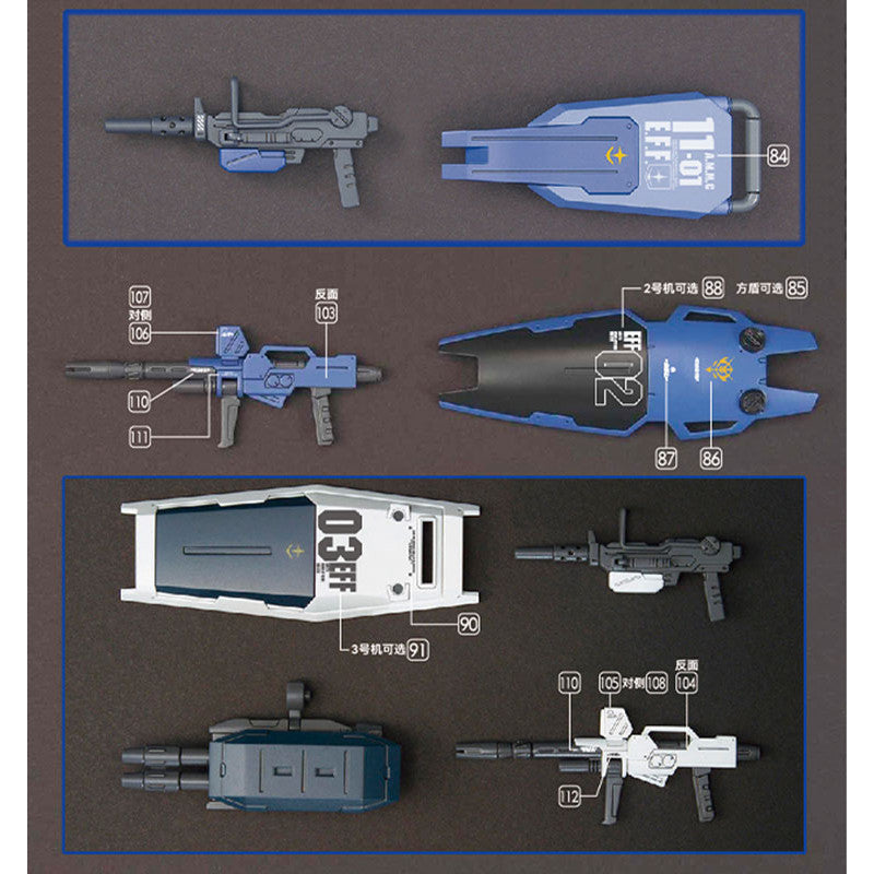 GUGU HG 1/144 RX79-BD BULE DESTINY Water Slide Decal GUGUHG004