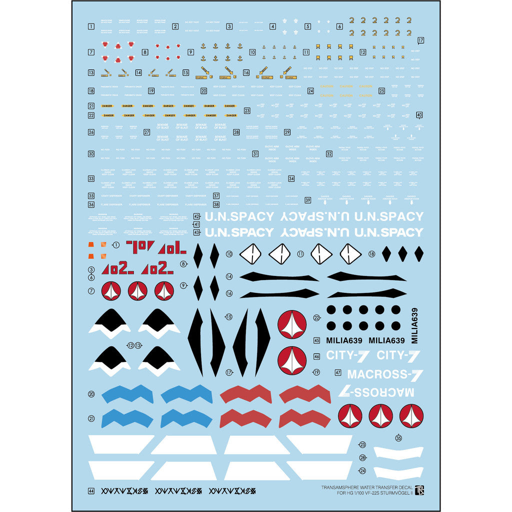 Transamsphere TRS HG 1/144 VF-22S STURMVOGEL 2 Water Slide Decal (Kits not included) TRSHG025