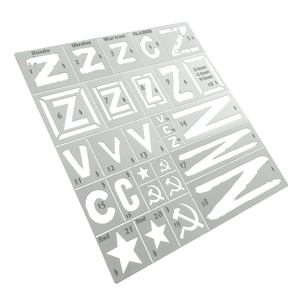 Alexen AJ0038 Stencil Tools for Russian Symbol Z / V Tank Sign logo