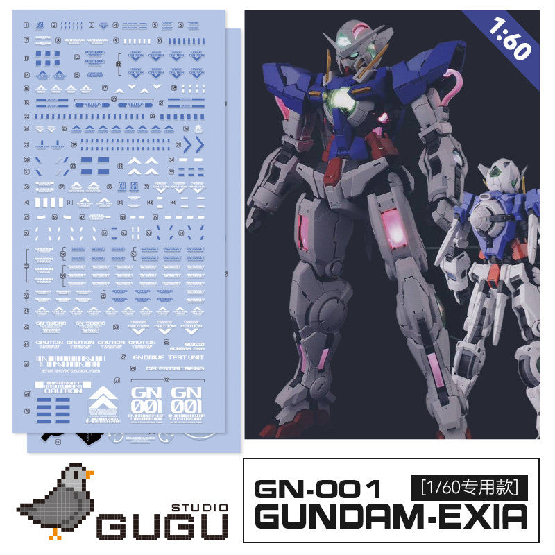 GUGU PG 1/60 GN-001 EXIA Water Slide Decal GUGUPG003