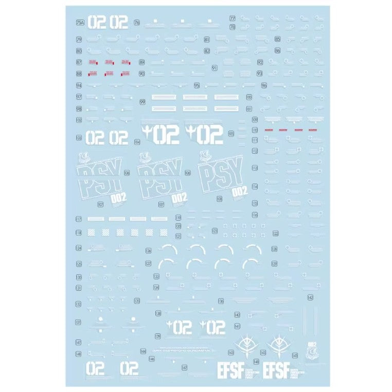 GUGU H261 HG MRX-010 Psycho MK-II MK2 Water Slide Decal (Model not included) GUGUHG019 GUGUHG019