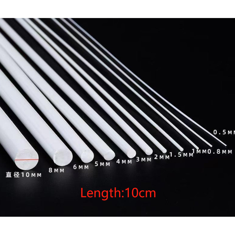 CALILY Plastic Solid Rod ABS Round Rod Length 10CM Military Model Detail Renovation Consumables colletcibles kits figure