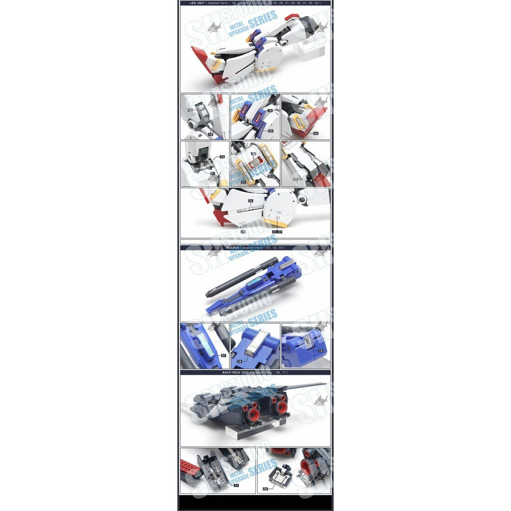 SH STUDIO Upgrade Metal Etching Parts for 1/100 MG ZZ Ver.ka