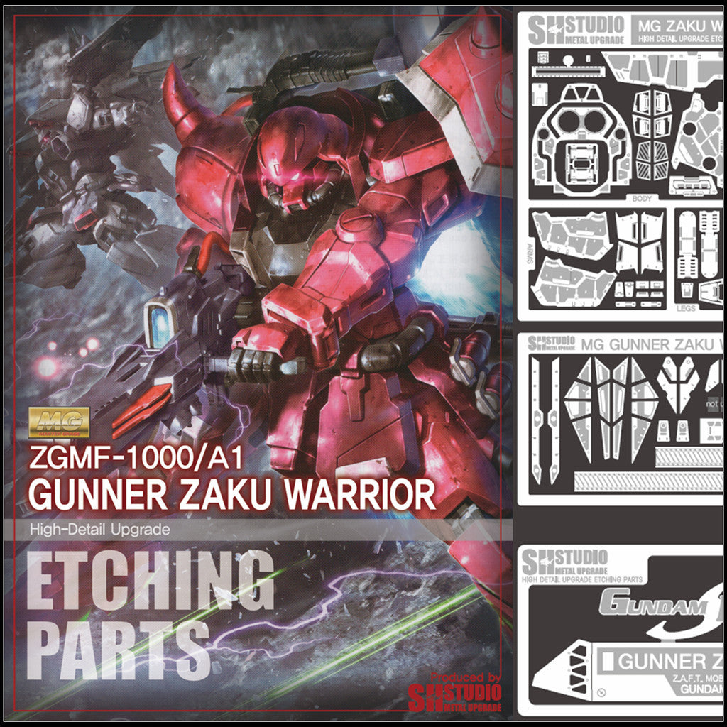 SH STUDIO Upgrade Metal Etching Parts for MG 1/100 Gu nner Zaku Warrior