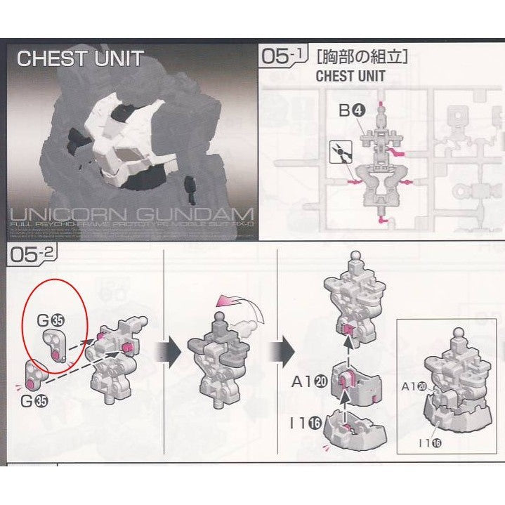 CA RG Unicorn Chest G35*2PCS Metal replacement spare parts