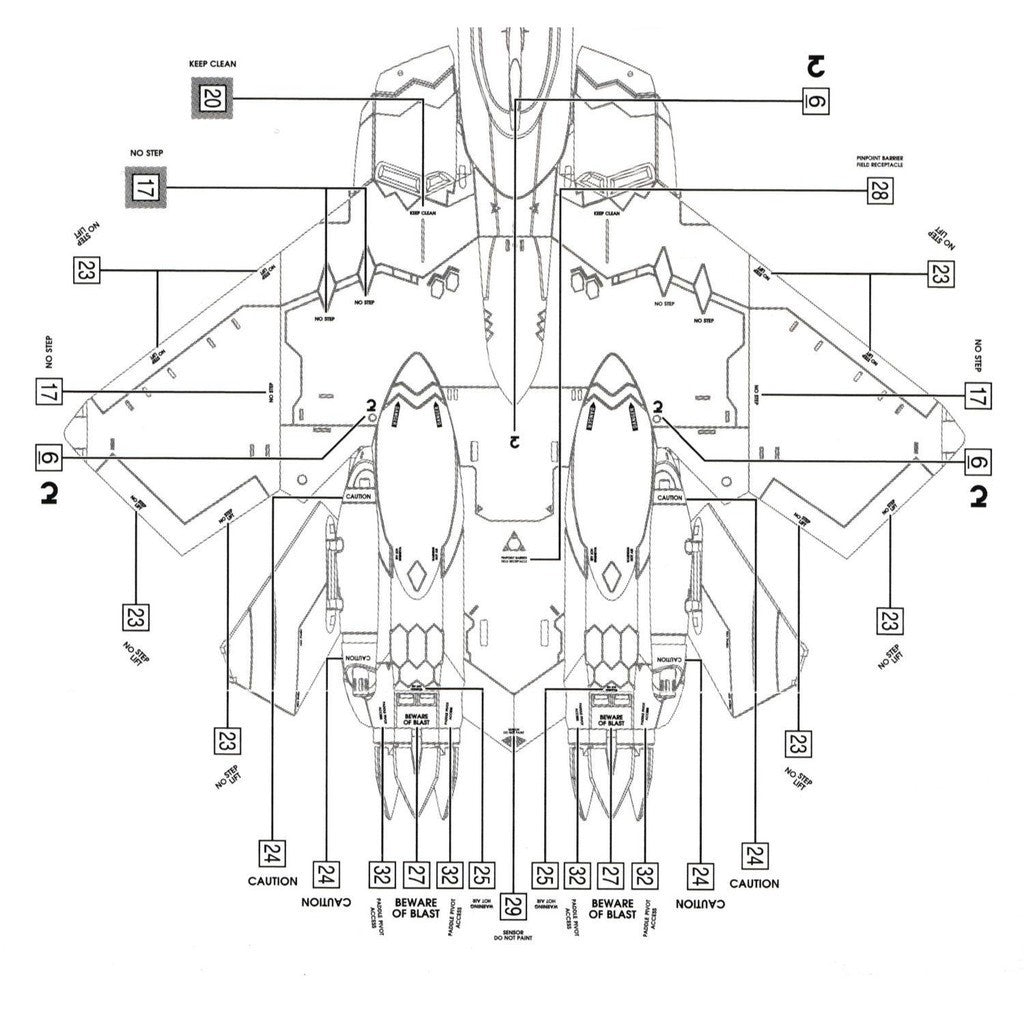 TRS Water slide decal for HG 1/100 Macross YF-21 TRSHG020