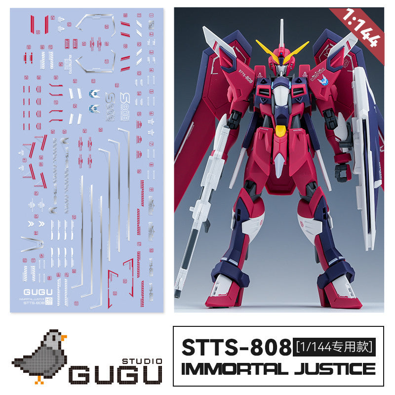 GUGU HG 1/144 STTS-808 IMMORTAL JUSTICE Water Slide Decal GUGUHG003