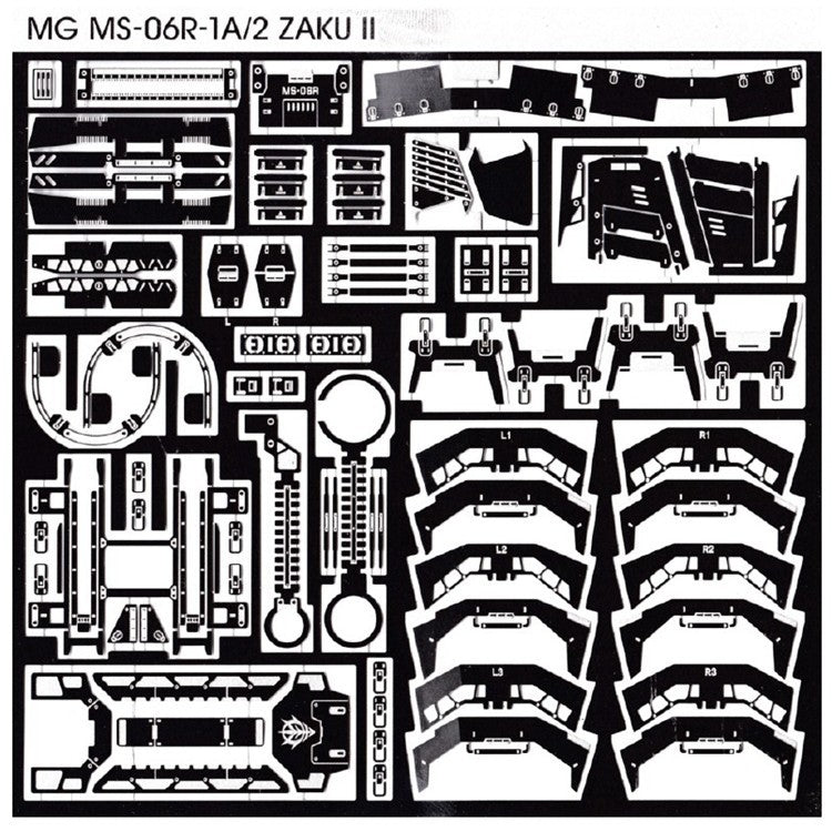 SH STUDIO Upgrade Metal Etching Parts for MG 1/100 Zaku 2 Series