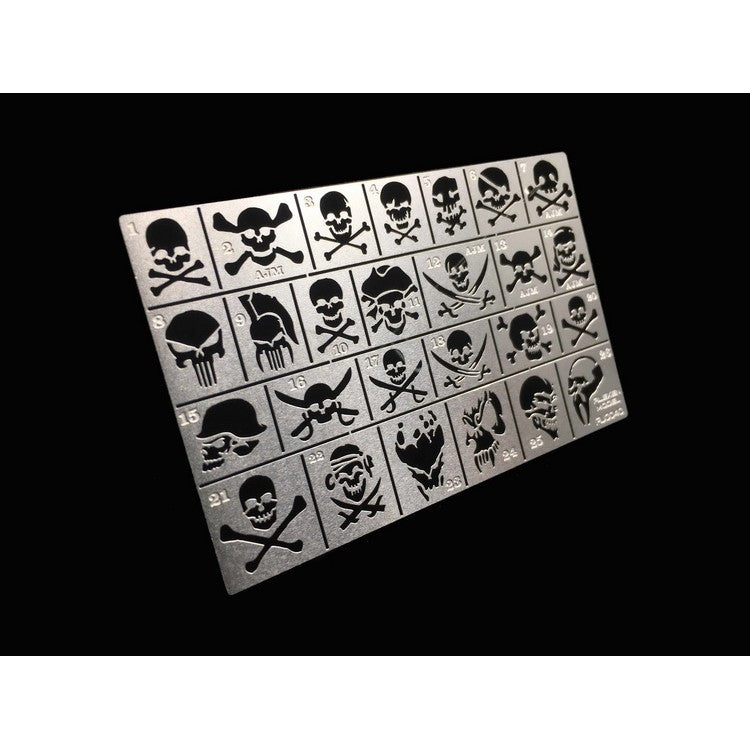 Alexen AJ0040 Stencil 26 Style Skeleton Hollow Out Stencil fit for 1/100 Zaku Zeon Series 1/35 M1A2 Series / Meng Pickup