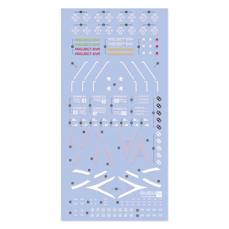 GUGU RG 1/144 EVA01 Water Slide Decal GUGURG001