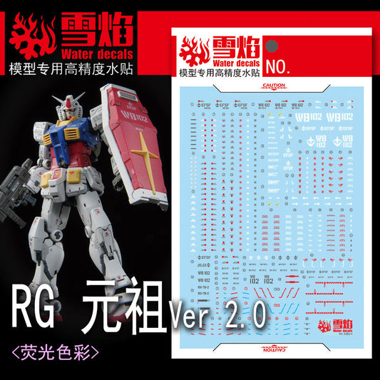 20250722 XUEYAN XY / SNOW FLAME Water Slide Decal  RG-56 RG 1/144 RX-78 -2 2.0