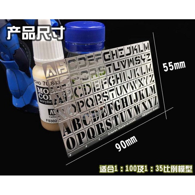 Alexen AJ0046 Letter Stencil Tools B Version for 1/35 1/100