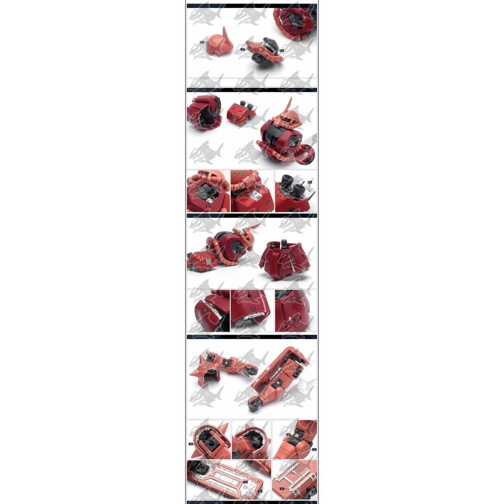 SH STUDIO Upgrade Metal Etching Parts for MG 1/100 White Ogre / Char Aznable's / MS-06J MS-06F Zaku
