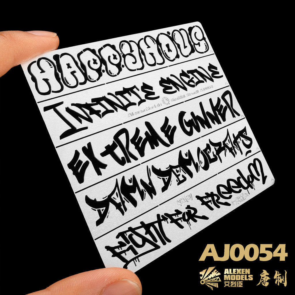 Alexen AJ0052 AJ0053 AJ0054 AJ0055 Stencil Tools for 1/35 1/32 Vehicle Tank Wall Graffiti Spray Stencil