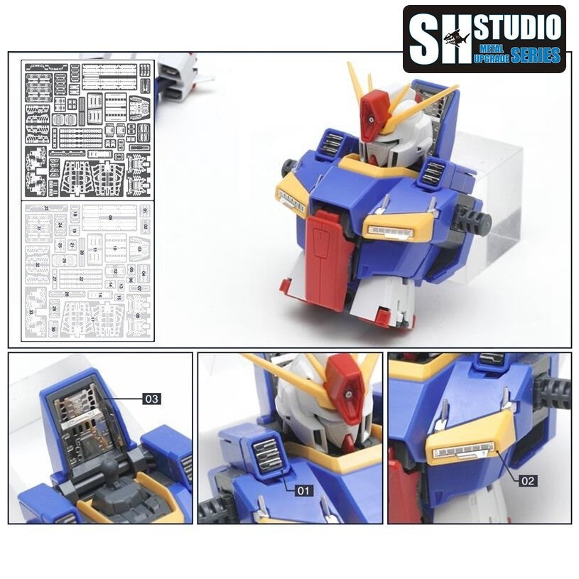 SH STUDIO Upgrade Metal Etching Parts for 1/100 MG ZZ Ver.ka